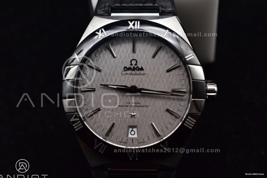 418 Gummy Dial Sophisticated Super Edition Strap A8900 Gray SS 1:1 Black Best on Constellation SBF Clone 0409